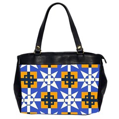 Shapes on a blue background                                                           Oversize Office Handbag (2 Sides) from ArtsNow.com Front