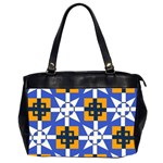 Shapes on a blue background                                                           Oversize Office Handbag (2 Sides)