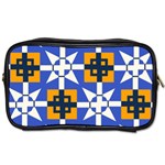 Shapes on a blue background                                                           Toiletries Bag (Two Sides)