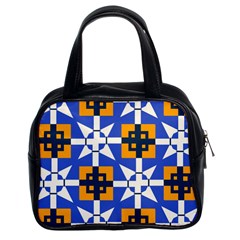 Shapes on a blue background                                                           Classic Handbag (Two Sides) from ArtsNow.com Front