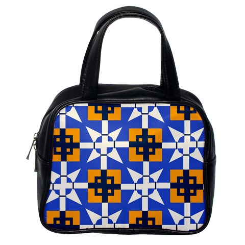 Shapes on a blue background                                                           Classic Handbag (Two Sides) from ArtsNow.com Back