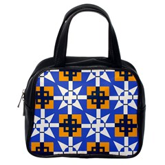 Shapes on a blue background                                                           Classic Handbag (Two Sides) from ArtsNow.com Back