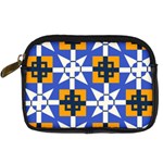 Shapes on a blue background                                                           Digital Camera Leather Case