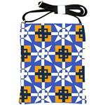 Shapes on a blue background                                                           Shoulder Sling Bag