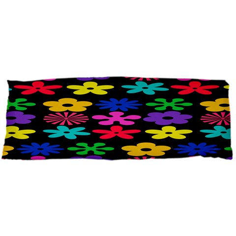 Colorful flowers on a black background pattern                                                           Samsung Galaxy Tab 7  P1000 Hardshell Case from ArtsNow.com Front