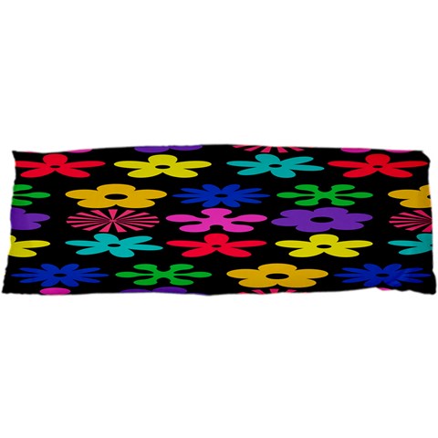 Colorful flowers on a black background pattern                                                           Samsung Galaxy Nexus S i9020 Hardshell Case from ArtsNow.com Front