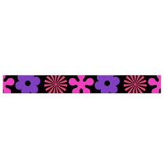 Colorful flowers on a black background pattern                                                         Waist Pouch (Large) from ArtsNow.com Bottom