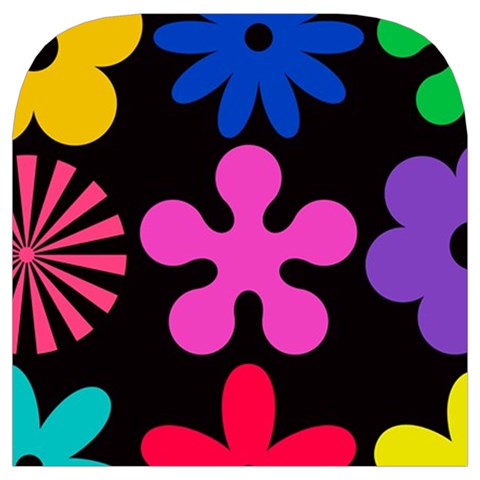 Colorful flowers on a black background pattern                                                         Toiletries Pouch from ArtsNow.com Cover