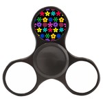 Colorful flowers on a black background pattern                                                           Finger Spinner