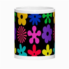 Colorful flowers on a black background pattern                                                            Morph Mug from ArtsNow.com Center