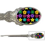 Colorful flowers on a black background pattern                                                            Letter Opener