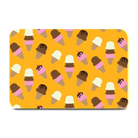 Ice cream on an orange background pattern                                                            Plate Mat from ArtsNow.com 18 x12  Plate Mat