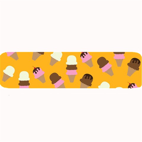 Ice cream on an orange background pattern                                                            Large Bar Mat from ArtsNow.com 32 x8.5  Bar Mat