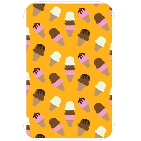 Ice cream on an orange background pattern                                                          Belt Pouch Bag (Large) from ArtsNow.com Back