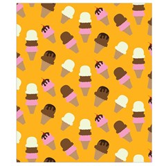 Ice cream on an orange background pattern                                                          Belt Pouch Bag (Large) from ArtsNow.com Back Strap