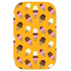 Ice cream on an orange background pattern                                                          Waist Pouch (Large) from ArtsNow.com Front