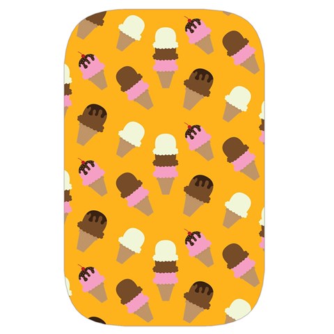 Ice cream on an orange background pattern                                                          Waist Pouch (Large) from ArtsNow.com Back