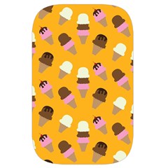 Ice cream on an orange background pattern                                                          Waist Pouch (Large) from ArtsNow.com Back