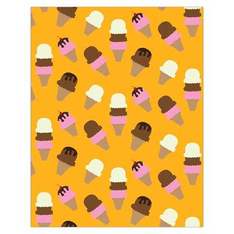 Ice cream on an orange background pattern                                                          Toiletries Pouch from ArtsNow.com Back