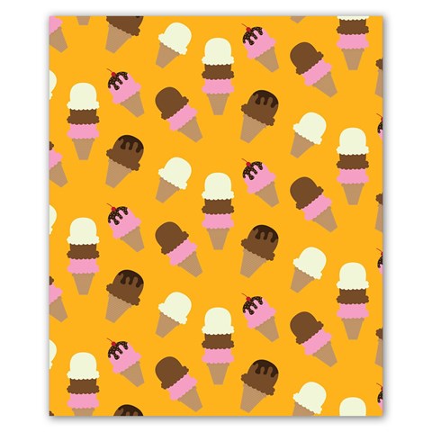 Ice cream on an orange background pattern                                                         Poster 20  x 24  from ArtsNow.com 20 x24  Poster - 1