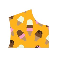 Ice cream on an orange background pattern                                                          Women s Button Up Puffer Vest from ArtsNow.com Top Right