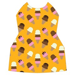 Ice cream on an orange background pattern   Women s Long Sleeve Raglan Tee from ArtsNow.com Front