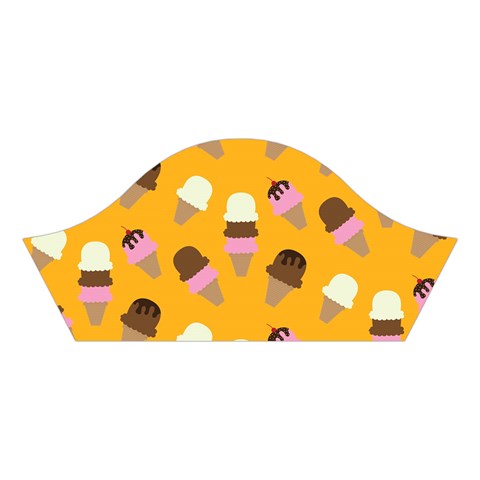 Ice cream on an orange background pattern                                                             Cotton Crop Top from ArtsNow.com Left Sleeve