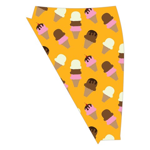 Ice cream on an orange background pattern                                                            Midi Wrap Pencil Skirt from ArtsNow.com Front Left