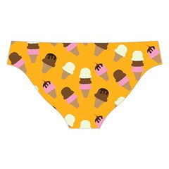 Ice cream on an orange background pattern                                                            Cross Back Hipster Bikini Set from ArtsNow.com Back Under