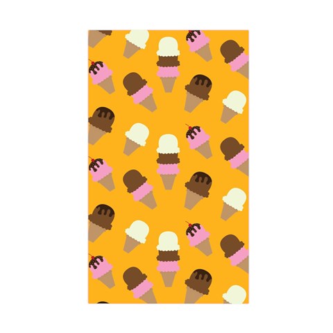 Ice cream on an orange background pattern                                                              Duvet Cover (Single Size) from ArtsNow.com Front