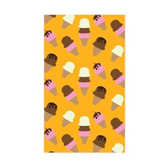 Ice cream on an orange background pattern                                                              Duvet Cover (Single Size) from ArtsNow.com Front