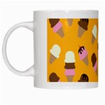 Ice cream on an orange background pattern                                                             White Mug