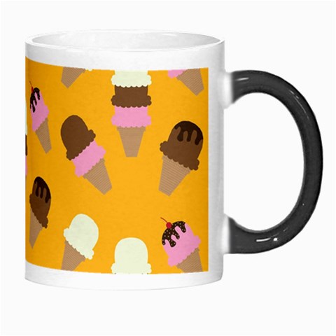 Ice cream on an orange background pattern                                                             Morph Mug from ArtsNow.com Right