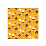 Ice cream on an orange background pattern                                                             Satin Bandana Scarf