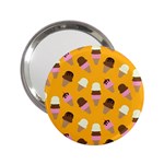 Ice cream on an orange background pattern                                                             2.25  Handbag Mirror