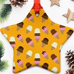 Ice cream on an orange background pattern                                                             Ornament (Star)