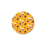 Ice cream on an orange background pattern                                                             Golf Ball Marker