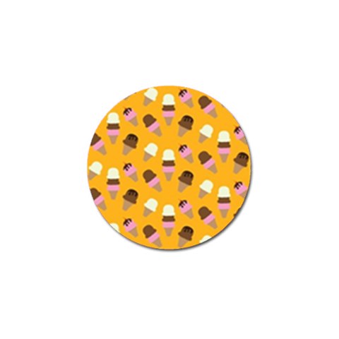 Ice cream on an orange background pattern                                                             Golf Ball Marker (4 pack) from ArtsNow.com Front