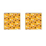 Ice cream on an orange background pattern                                                             Cufflinks (Square)