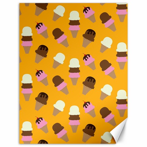 Ice cream on an orange background pattern                                                             Canvas 12  x 16  from ArtsNow.com 11.86 x15.41  Canvas - 1