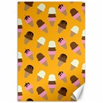 Ice cream on an orange background pattern                                                             Canvas 20  x 30 