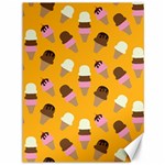 Ice cream on an orange background pattern                                                             Canvas 36  x 48 