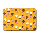 Ice cream on an orange background pattern                                                             Small Doormat