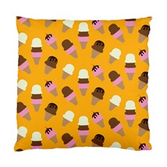 Ice cream on an orange background pattern                                                            Standard Cushion Case (Two Sides) from ArtsNow.com Front