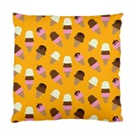 Ice cream on an orange background pattern                                                            Standard Cushion Case (Two Sides)