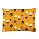 Ice cream on an orange background pattern                                                             Pillow Case