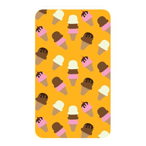 Ice cream on an orange background pattern                                                             Memory Card Reader (Rectangular) from ArtsNow.com Front