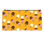 Ice cream on an orange background pattern                                                            Pencil Case