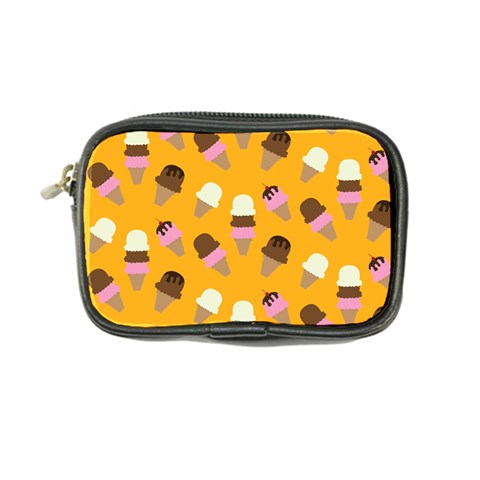 Ice cream on an orange background pattern                                                             Coin Purse from ArtsNow.com Front