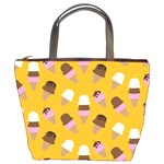 Ice cream on an orange background pattern                                                             Bucket Bag